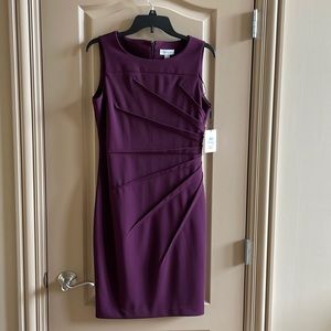 Calvin Klein Women’s Dress with starburst front. Back zipper.  NWT. Size 8.